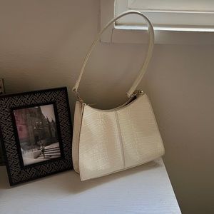 Y2K white snake faux leather purse